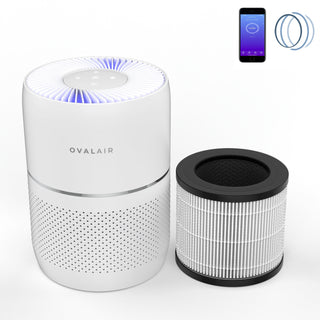 OVAL AIR 3-Stage H13 Smart True HEPA Desk Air Purifier