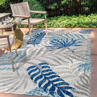 Lynx Tropics Palm Leaves Indoor/Outdoor Area Rug