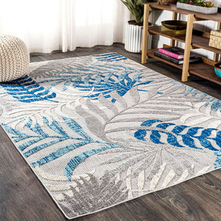 Lynx Tropics Palm Leaves Indoor/Outdoor 8' X 10' & 2' X 8' Rug And Runner Bundle