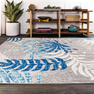 Lynx Tropics Palm Leaves Indoor/Outdoor 8' X 10' & 2' X 8' Rug And Runner Bundle