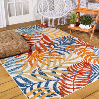 Lynx Tropics Palm Leaves Indoor/Outdoor Area Rug