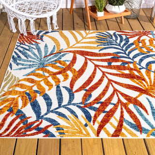 Lynx Tropics Palm Leaves Indoor/Outdoor Area Rug