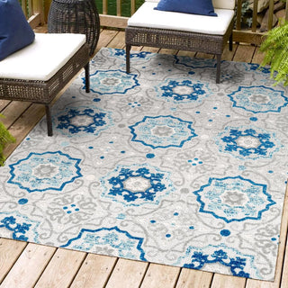 Eridanus Mediterranean Medallion Indoor/Outdoor Area Rug