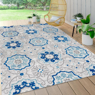 Eridanus Mediterranean Medallion Indoor/Outdoor Area Rug