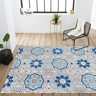 Eridanus Mediterranean Medallion Indoor/Outdoor Area Rug