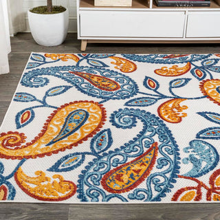 Auckland Julien Paisley High-Low Indoor/Outdoor Area Rug