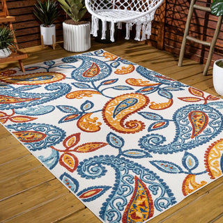 Auckland Julien Paisley High-Low Indoor/Outdoor Area Rug