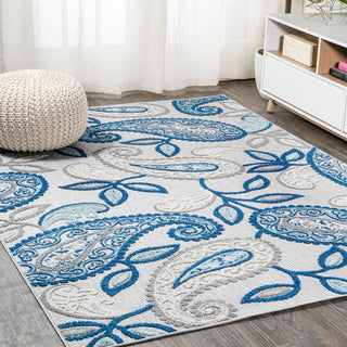 Auckland Julien Paisley High-Low Indoor/Outdoor Area Rug