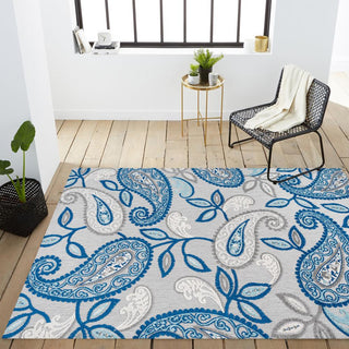 Auckland Julien Paisley High-Low Indoor/Outdoor Area Rug