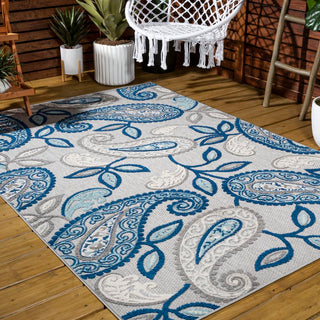 Auckland Julien Paisley High-Low Indoor/Outdoor Area Rug