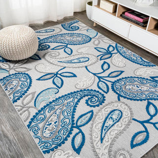 Auckland Julien Paisley High-Low Indoor/Outdoor Area Rug