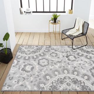 Wellington Lucena Modern Medallion High-Low Area Rug