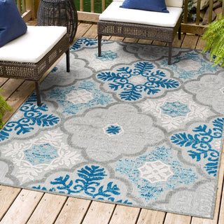 Hamilton Cassis Ornate Ogee Trellis Area Rug