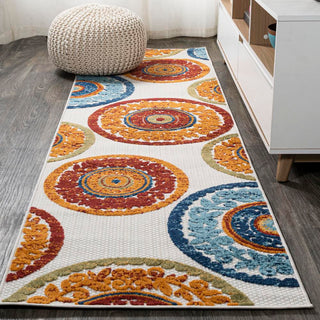 Tauranga Circus Medallion High-Low Indoor/Outdoor Area Rug