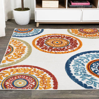 Tauranga Circus Medallion High-Low Indoor/Outdoor Area Rug