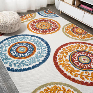 Tauranga Circus Medallion High-Low Indoor/Outdoor Area Rug