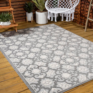 Lower Gallia Tile Trellis High-Low Area Rug