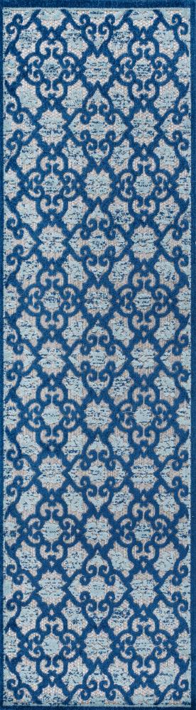 Lower Gallia Tile Trellis High-Low Area Rug