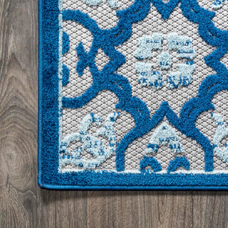 Lower Gallia Tile Trellis High-Low Area Rug