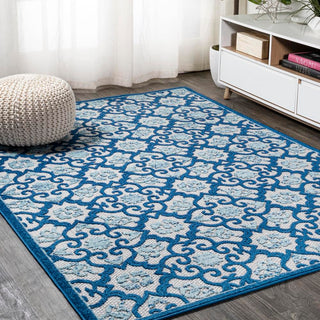 Lower Gallia Tile Trellis High-Low Area Rug