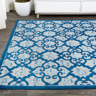 Lower Gallia Tile Trellis High-Low Area Rug