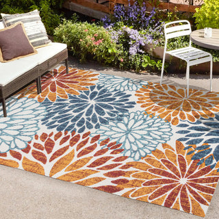 Sun crisantemo Floral Indoor/outdoor Area Rug