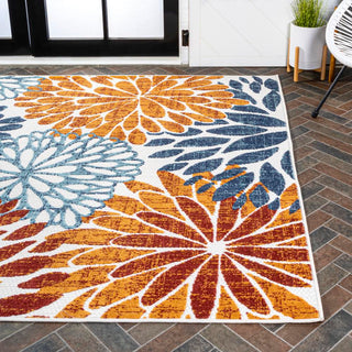 Sun crisantemo Floral Indoor/outdoor Area Rug