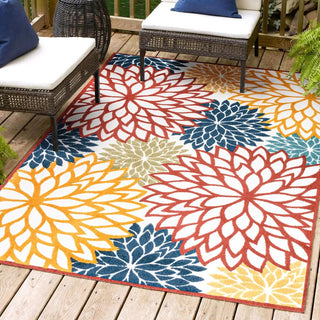 Jiya minori Floral Indoor/outdoor Area Rug