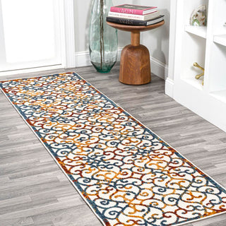 Dhairya Scroll Trellis Indoor/outdoor Area Rug