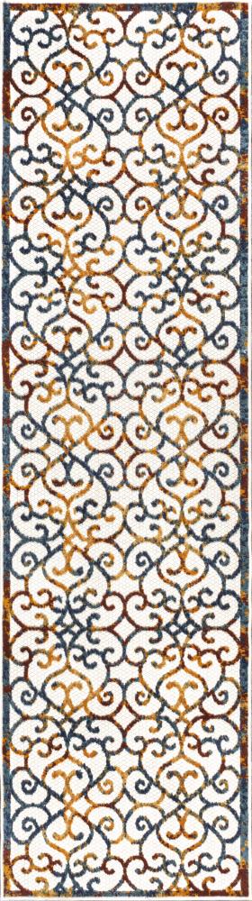 Dhairya Scroll Trellis Indoor/outdoor Area Rug