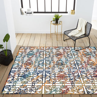 Detaraya Ornate Trellis Indoor/outdoor Area Rug