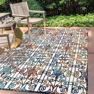 Detaraya Ornate Trellis Indoor/outdoor Area Rug