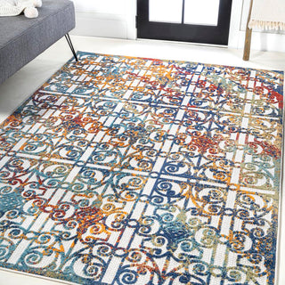 Detaraya Ornate Trellis Indoor/outdoor Area Rug