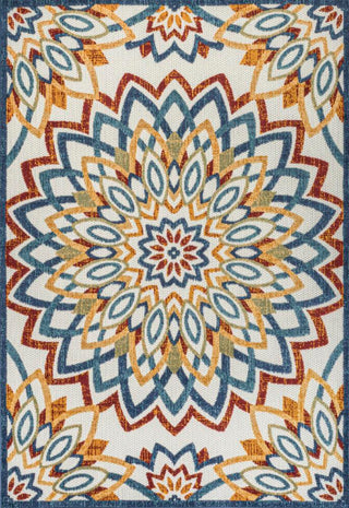 Cas abstract Bold Mandala High-low Indoor/outdoor Area Rug