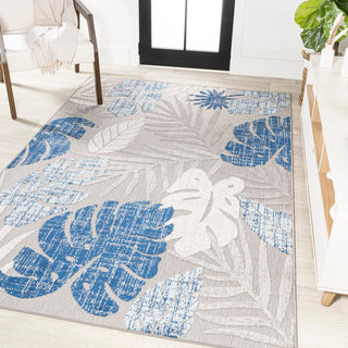 Menton tropical Leaf High-low Indoor/outdoor Area Rug