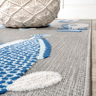 Mann modern Fish High-low Indoor/outdoor Area Rug