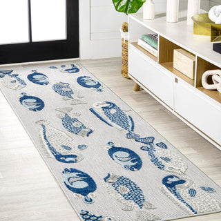 Mann modern Fish High-low Indoor/outdoor Area Rug