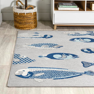 Mann modern Fish High-low Indoor/outdoor Area Rug