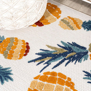 Massey bold Pineapple High-low Indoor/outdoor Area Rug