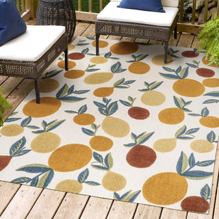 Audrey bold Lemon High-low Indoor/outdoor Area Rug