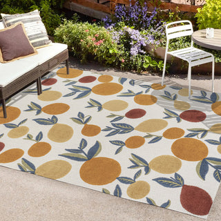 Audrey bold Lemon High-low Indoor/outdoor Area Rug