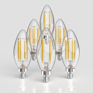 Performance Non-Dimmable C35-4W LED Edison Glass Bulbs with E12 Base