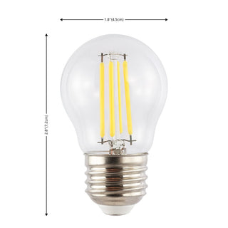 Klur Non-Dimmable G45-4W LED Edison Glass Bulbs with E26 Base