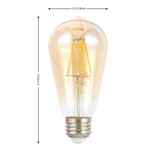 Origin Non-Dimmable ST58-4W LED Edison Glass Bulbs with E26 Base