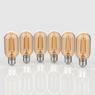 Filament Non-Dimmable T45-4W LED Edison Glass Bulbs with E26 Base