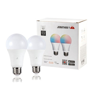 Superba Smart A19 Dimmable Light Bulb - Dimmable Color Changing LED; Compatible with Alexa and Google Home Assistant, No Hub Required (SET of 2)