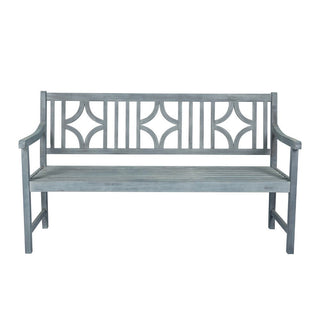 Teak Ogee Diamond-Back 600-Lbs Support Acacia Wood Outdoor Garden Patio Bench