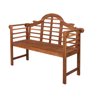 Wooden Arched 600-Lbs Support Acacia Wood Outdoor Garden Patio Bench