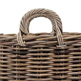 Ternion Cottage Hand-Woven Rattan Nesting Baskets with Handles