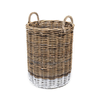 Ternion Cottage Hand-Woven Rattan Nesting Baskets with Handles